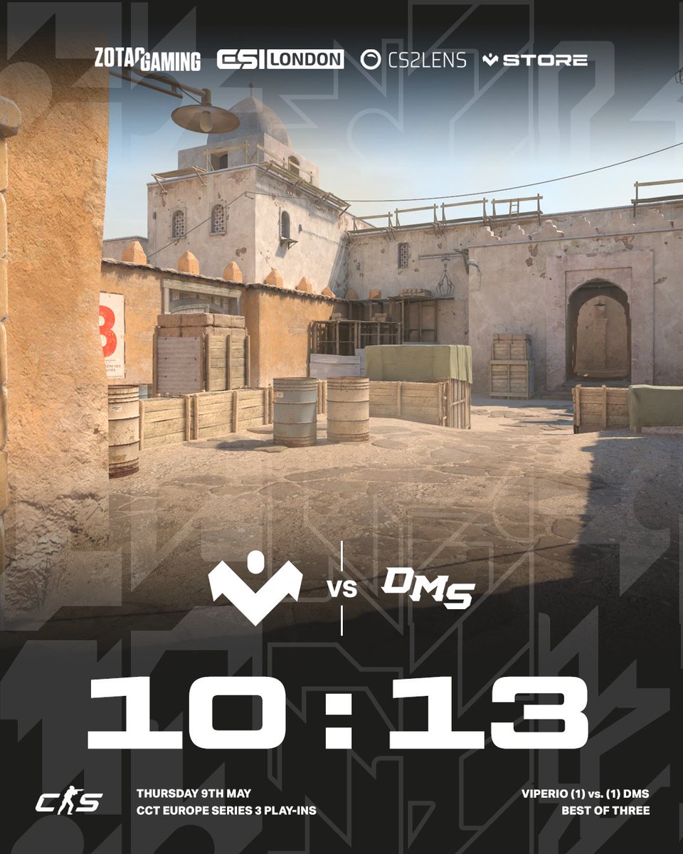 DMS take Dust2 and equalise the series 1-1. Decider of this @cctour_gg group fixture will be Inferno, starting shortly. 📺: twitch.tv/cct_cs2