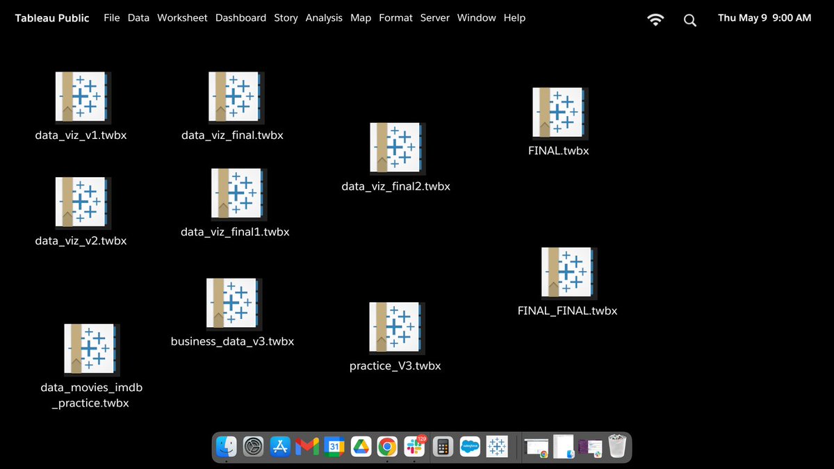 How it’s going a week after local file save with Tableau Desktop Public Edition ⬇️