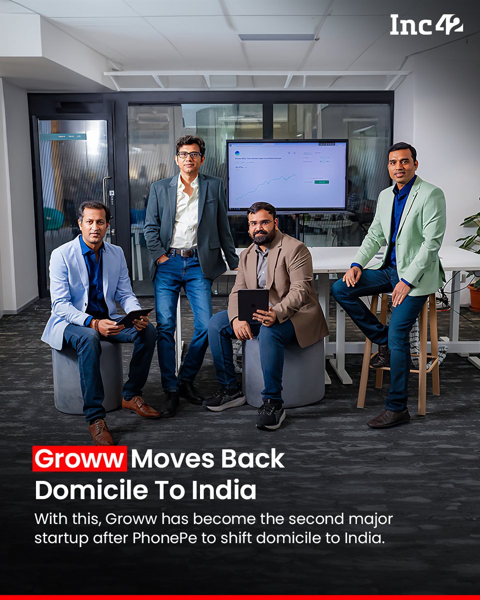 Fintech unicorn @_groww has completed its reverse flip, shifting its domicile to India from the US. The startup’s CEO and cofounder Lalit Keshre took to X to make the announcement 👇

In a post on X, Groww CEO and cofounder Lalit Keshre said that the unicorn completed its…