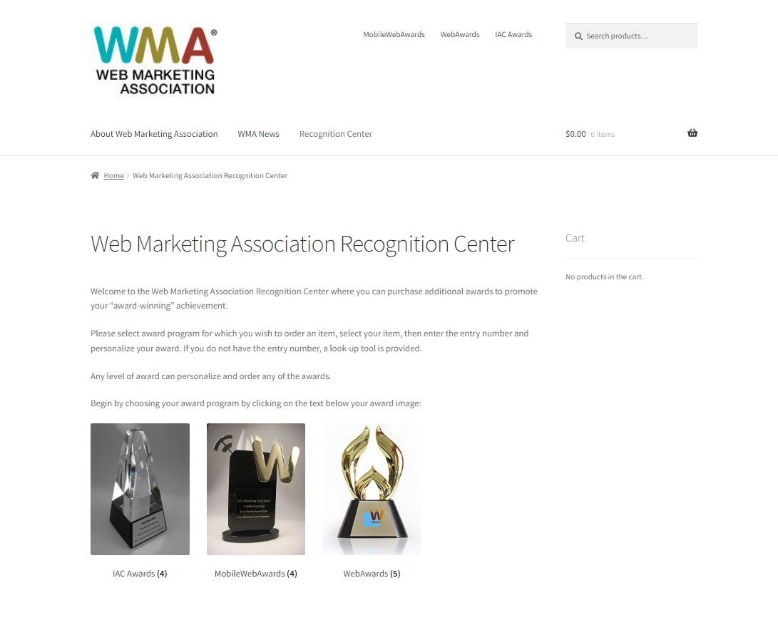 The Web Marketing Association has launched the Recognition Center, to allow past WebAward IAC Award and MobileWebAward winners order additional personalized awards to highlight their achievement. webaward.org/theblog/recogn… #webmarketing #awards #webaward #IACAward #Awardwinning