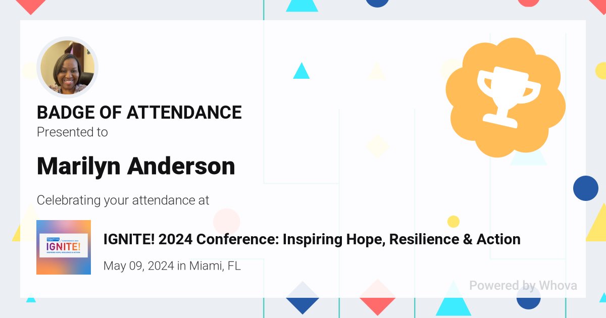 mfanderson40's tweet photo. 🎉 Just had an incredible experience attending IGNITE! 2024 Conference: Inspiring Hope, Resilience &amp; Action! 🎉 #Ignite2024 #PhilanthropyMiami - via #Whova event app https://t.co/U8mpo3caG5