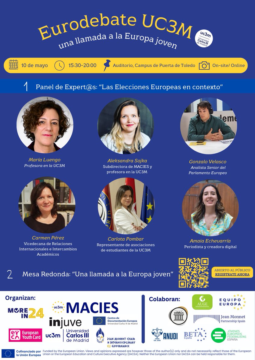 🔔Por último, pero no menos importante, nos emociona compartir nuestra relevación final del Eurodebate UC3M: nuestra impresionante mesa de expertos y expertas 💥 Os esperamos a todos mañana a las 15:30 en el @EurodebateUC3M. Inscripciones en: forms.gle/2citVqhW8zNfkz…