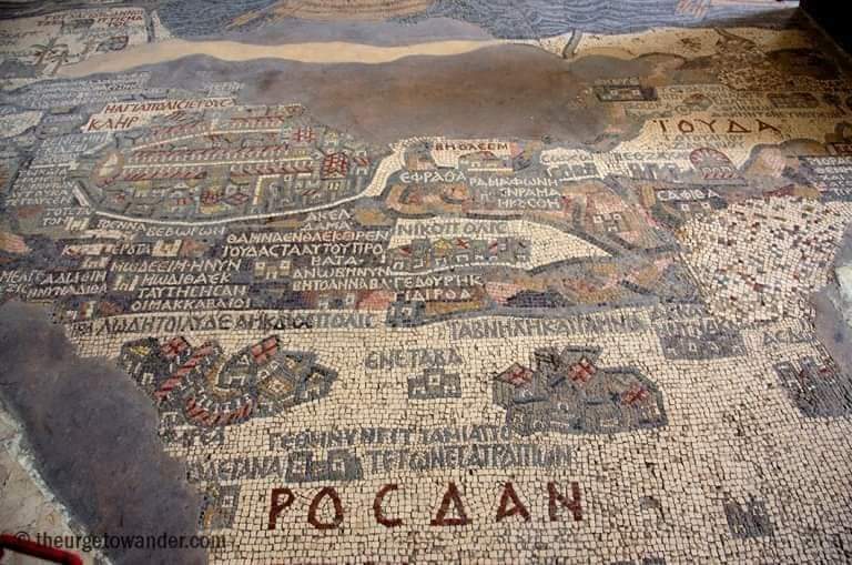The Madaba Mosaic Map (6th Century AD) -

The Madaba Map, also known as the Madaba Mosaic Map, is part of a floor mosaic in the early Byzantine church of Saint George in Madaba, Jordan. The Madaba Map is of the Middle East, and part of it contains the oldest surviving original…