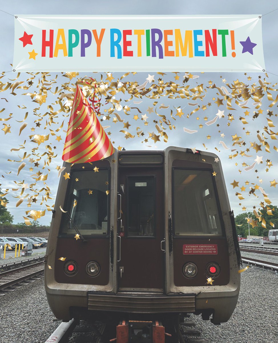 Farewell, friend! 🚇 Tomorrow, we retire our 2000-series fleet. They've carried 775M passengers & traveled 194M miles over 40 yrs! Retiring them will boost fleet reliability & cut train-related delays. See photos of the 2ks through the years: wmata.com/about/news/The… #wmata