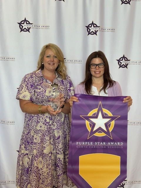 NCDPI honored JCPS with the Purple Star District Award today in Raleigh for their support of military families.