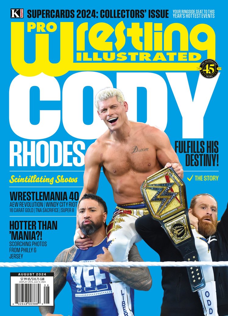My cover shot from WrestleMania40 Congratulations @CodyRhodes You put a lot of effort into getting to the top. I know Dad is proud! George N @Starshot9