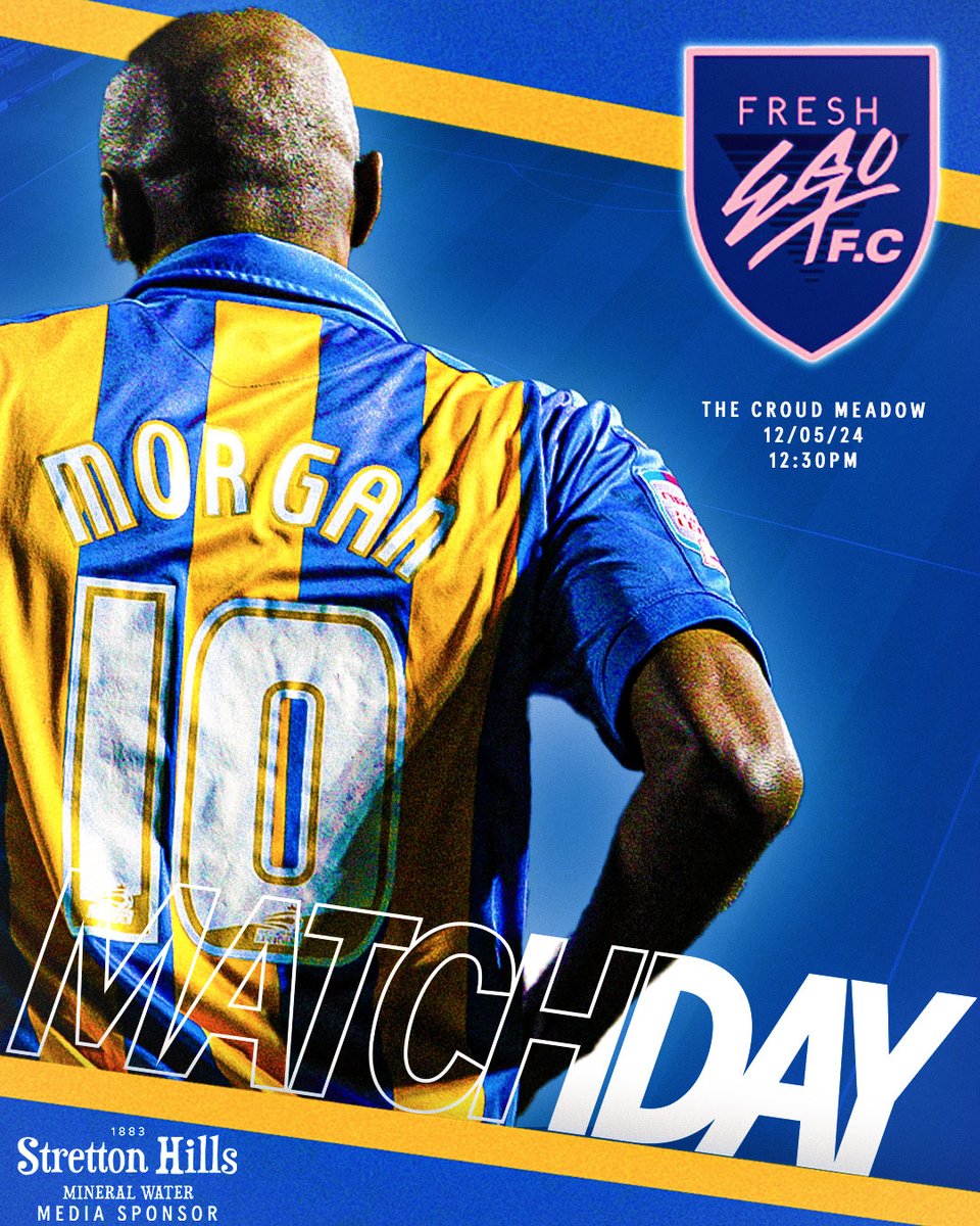 IT'S MATCHDAY 😍 🏆 Marvin Morgan Memorial Cup 🏟️ The Croud Meadow 🕧 12:30pm 👊 @FreshEgo_FC 🎫 shrewstickets.com/PagesPublic/Pr… 🔷🔶#Salop