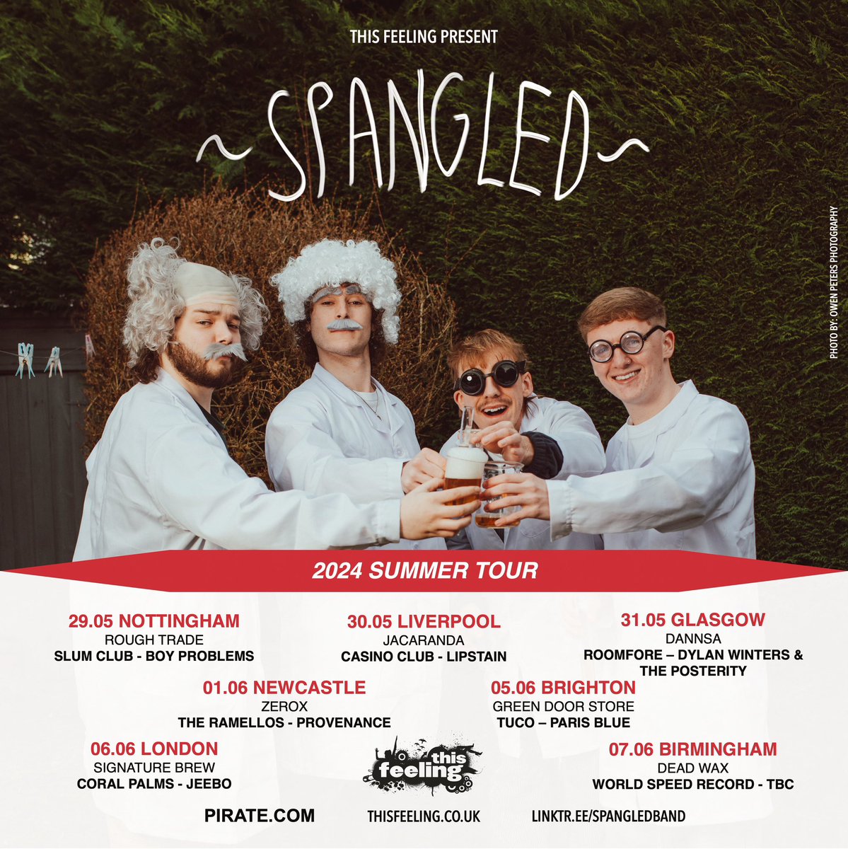 Liverpool, days don’t get much more pregnant than this!

We’re joining the legends that are <a href="/spangledband/">~ SPANGLED ~</a> on part of their UK tour with <a href="/This_Feeling/">This Feeling</a> 🪐👽

Buzzing to be playing this on the 30th May,thanks for having us on🫡

Couple tickets left, see you there! 

#indierock