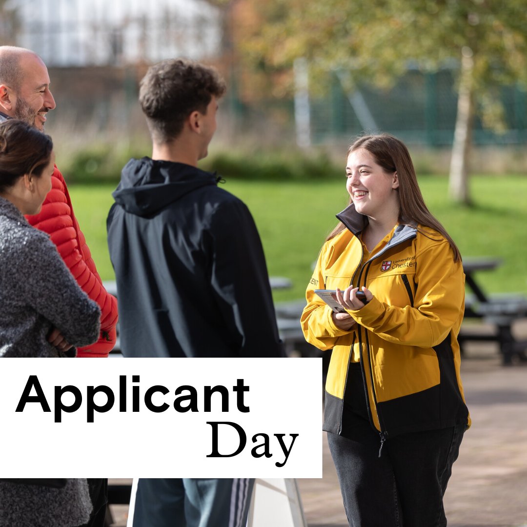 There's just under a week to go until our Chester Applicant Day! If you've got an offer to study with us in September 2024, join us at our Applicant Day to gain an insight into your chosen course. Book your place 👉 bit.ly/4bNo1CX