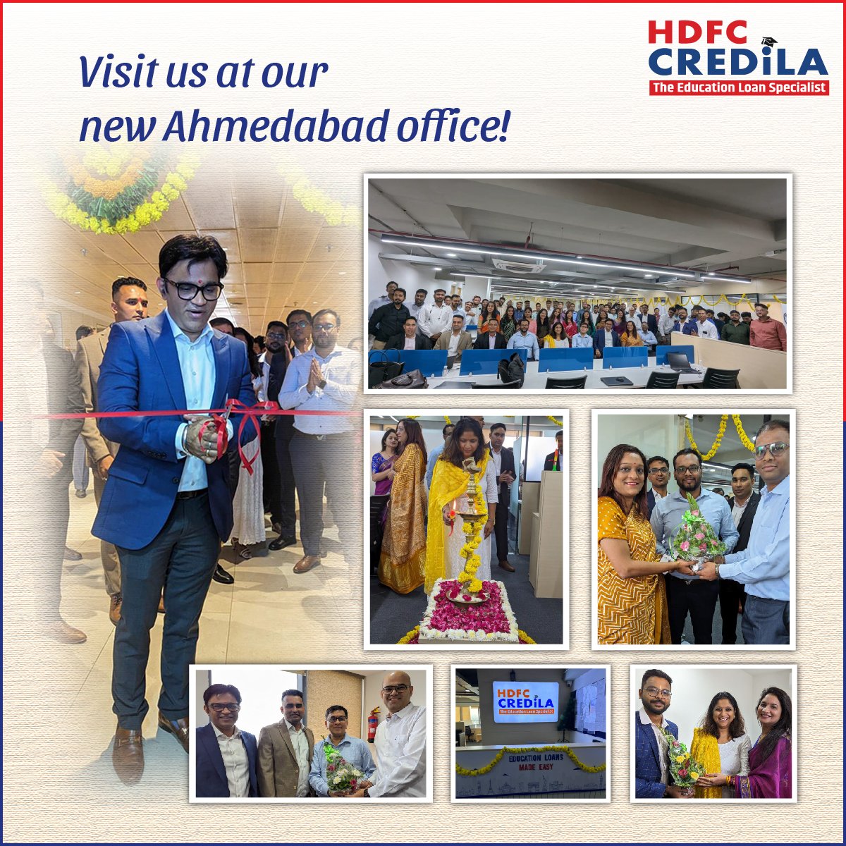 @HDFCCredila is thrilled to announce the grand opening of our new office! Visit us: HDFC Credila Financial Services Limited 701 - 705, A. Shridhar Athens, Opposite Jhansi Ki Rani statue, Shivranjani Cross Road, Nehrunagar, Ahmedabad, Gujarat 380 015 We would be delighted to