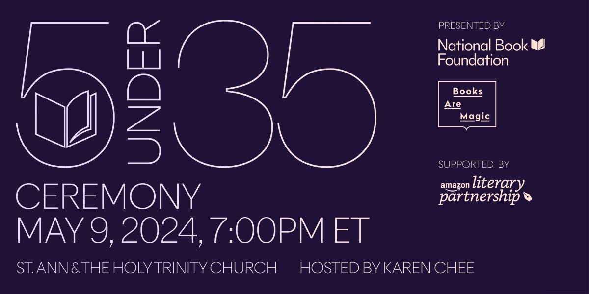 Join us TONIGHT St. Ann & the Holy Trinity Church for the #5Under35 Ceremony, presented w/@booksaremagicbk. Featuring the 2024 #5Under35 honorees Antonia Angress, @mayabinyam, @zaintkhalid, @nativemindstate, and @pantaloonies, and hosted by @karencheee. eventbrite.com/e/offsite-nati…