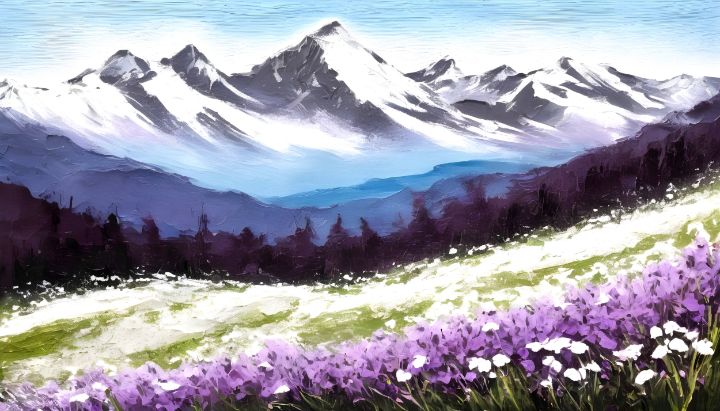 Art of the Day: 'Purple mountains'. Buy at: ArtPal.com/llaurentina7?i…
