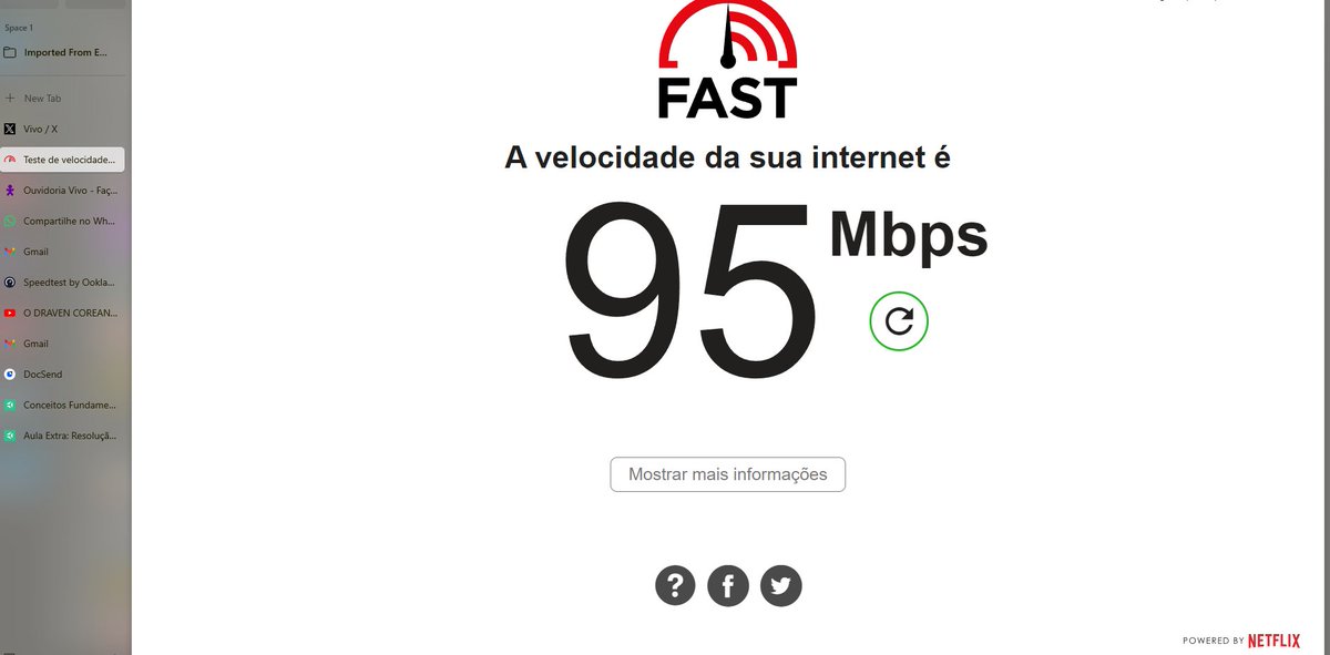 @vivobr NUNCA USEM VIVO! ELEs fazem de tudo para COMPLICAR A VIDA DE VOCÊS! ASSINEI 700MB COM WIFI 6 E  NÃO RECEBI O WIFI6. WIFI 5 NÃO SUPORTA 700MB!!!!  MEU WIFI TA ASSIM! NGM RESOLVE