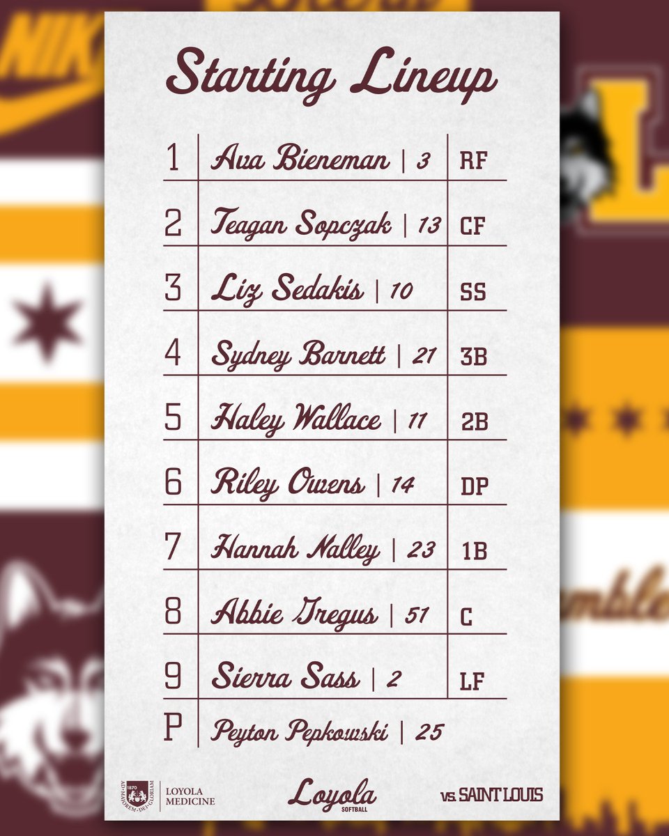 Today's lineup 🥎⬇️