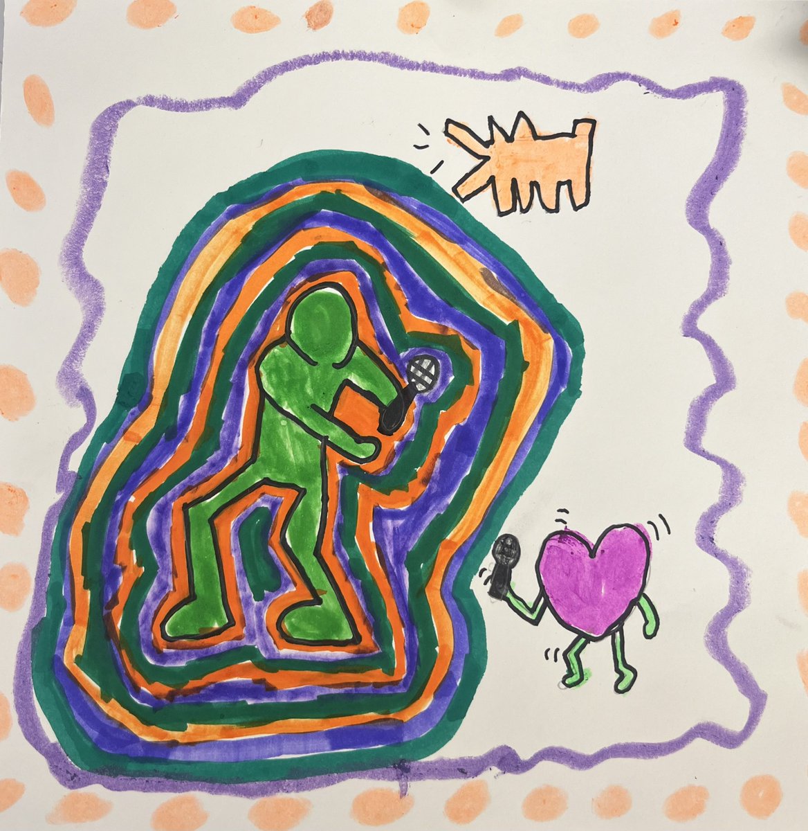 EMKArtists's tweet image. 2nd grade artists at EMK are showing off their drawing skills as they work on Keith Haring inspired artworks. Artists chose color groups and created their own scenes. 👏🎨
#studentart #EastWindsorRegionalSchools #EMKpride