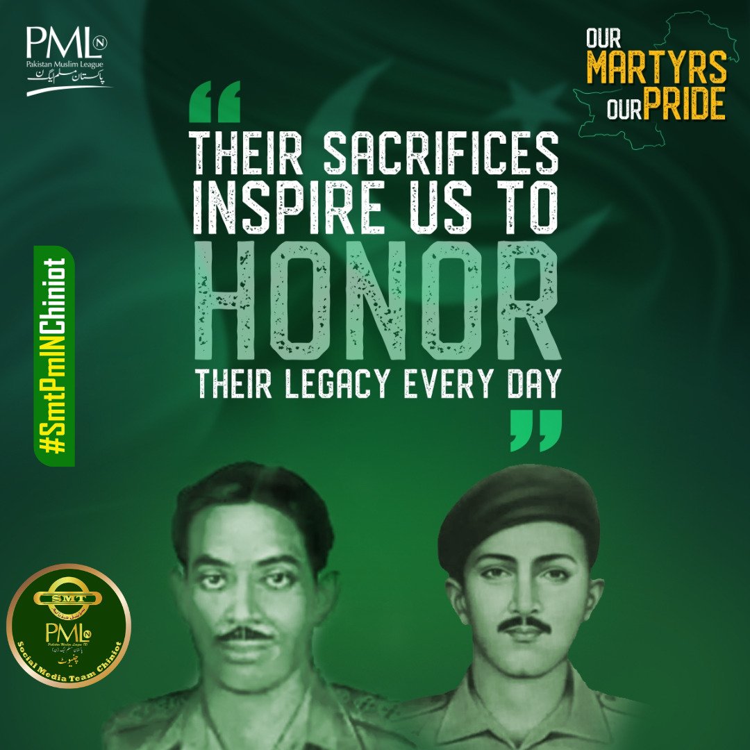 Their blood nourishes the soil of our freedom. We will forever remember them. 

#OurMartyrsOurPride #9MayNeverAgain #SmtPmlNChiniot #انتشاری_بغاوت_کچلی_گئی #Facebook_Team_PMLN
 #Adeel_Ali_Khan