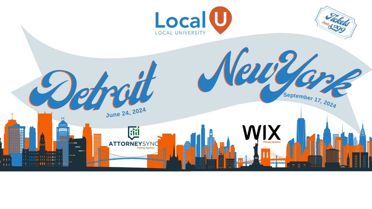 Choose your adventure! We're offering awesome #LocalU content in both Detroit (in June) and NYC (in September) 🎉 Check out the full agenda and register today 🎟️ Link the comments 👇🏽