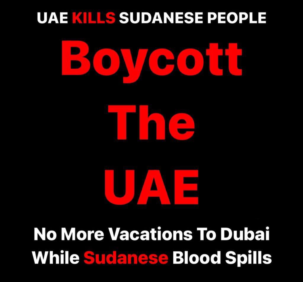 As you plan to book that holiday flight to Dubai, just remember that the UAE continues to fly out weapons to the genocidal RSF militia which killed at least 10,000 to 15,000 civilians in the City of El Geneina alone. 

#UAEKillsSudanesePeople