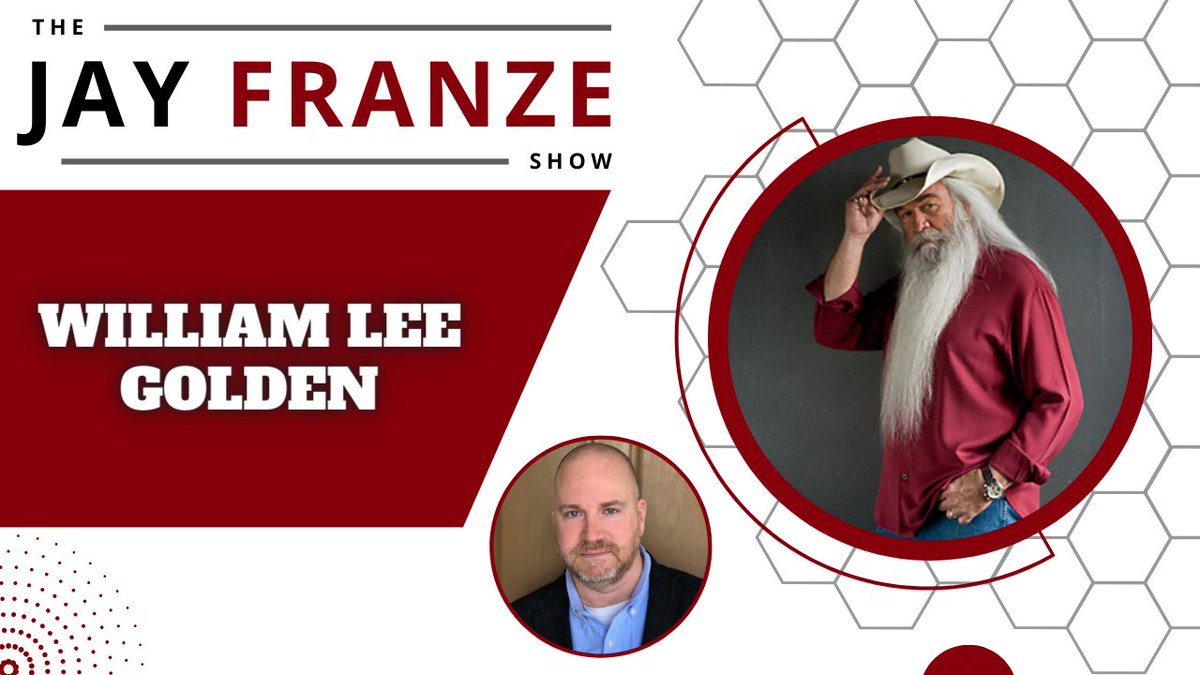 Join me tonight (7pm PT/10pm ET) for a LIVE conversation with Country music legend William Lee Golden on The Jay Franze Show! From his legendary career with The Oak Ridge Boys to his time with The Goldens, we'll dive deep into his journey. Don't miss this unforgettable episode!