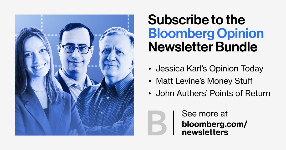 We have so many opinions. Don’t miss out on them. 📥 Subscribe to our [free] newsletters in one click: bloomberg.com/account/newsle…