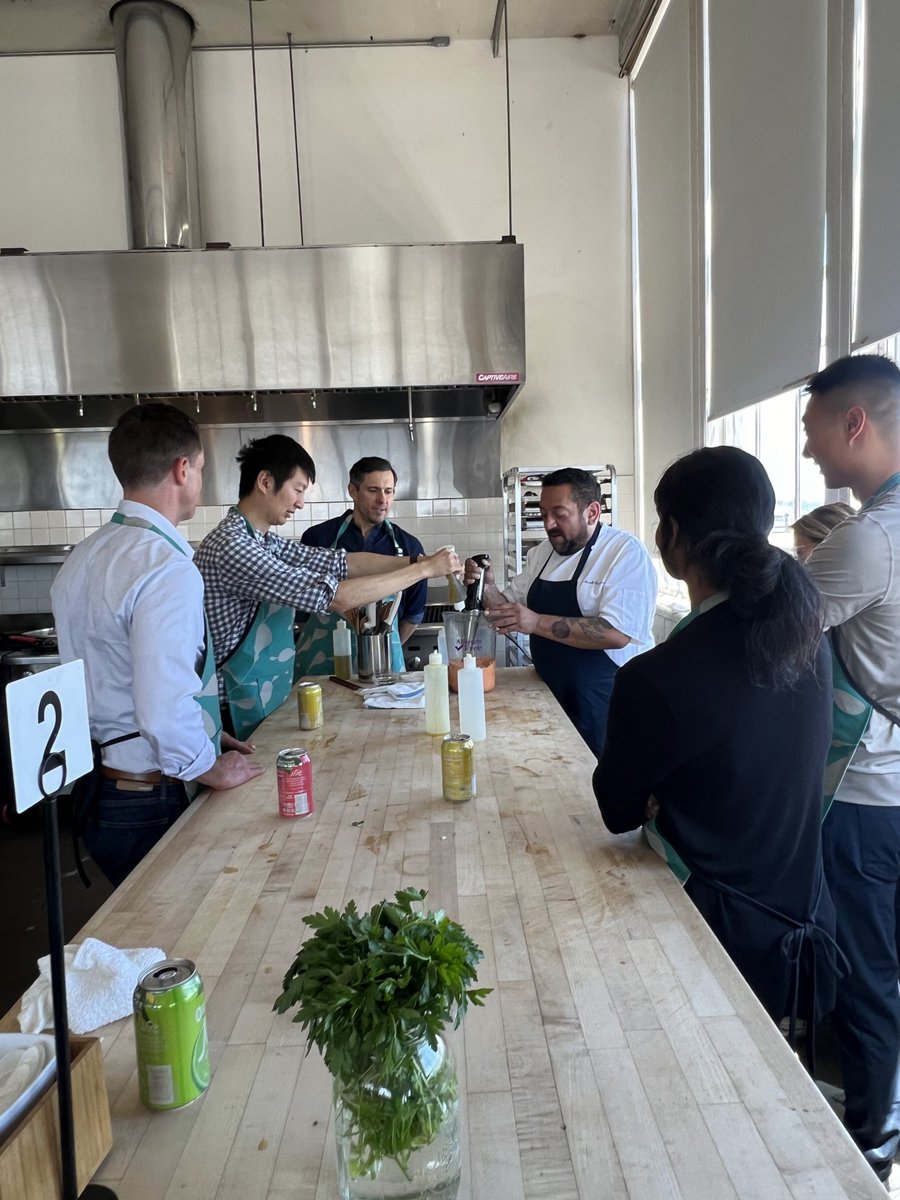 theziphq's tweet image. We’re cooking up something special! Zip’s leaders had some fun this week learning how to cook some delicious Spanish 🇪🇸 food at Hands On Gourmet in SF. Paella and churros were on the menu, as well as some other fantastic treats! 👩‍🍳 👨‍🍳