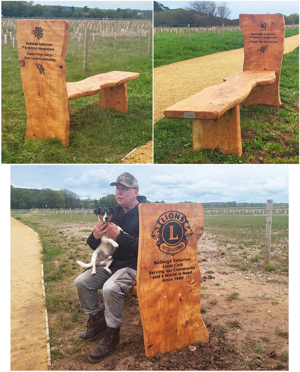 The wonderful Otter Nature Reserve @ClintonDevon has some new Greenspace benches to celebrate the excellent work that @Hospiscare and @BudleighLions do to support the local community in Budleigh Salterton. #BudleighSalterton #Devon #timberbenches
