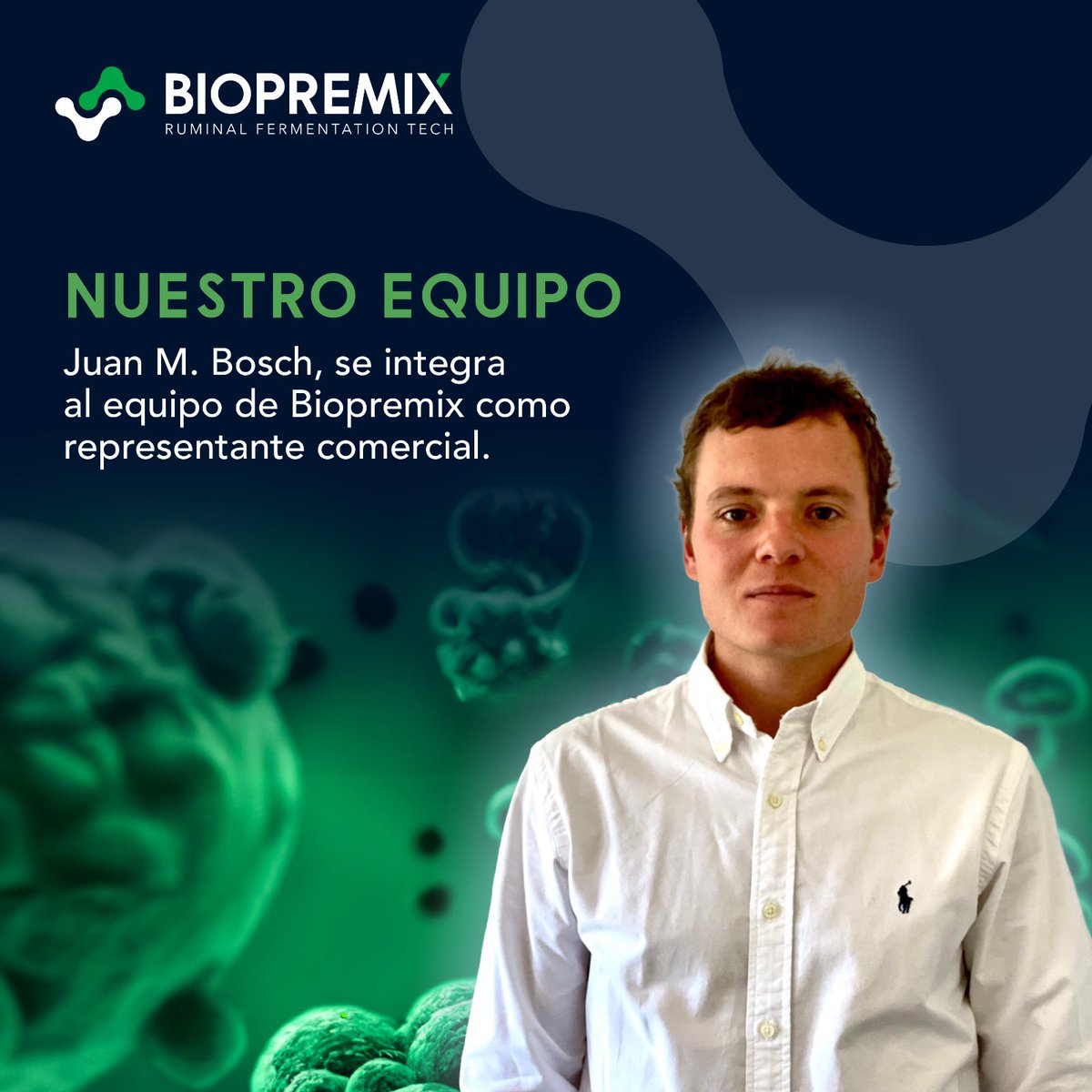BIOPREMIX_UY's tweet photo. 👏🏻 𝗕𝗶𝗲𝗻𝘃𝗲𝗻𝗶𝗱𝗼 𝗝𝘂𝗮𝗻 𝗠.

Juan M. Bosch, se integra  al equipo de Biopremix como representante comercial.

🌎 𝒘𝒘𝒘.𝒃𝒊𝒐𝒑𝒓𝒆𝒎𝒊𝒙.𝒄𝒐𝒎 https://t.co/wJxEexop2A