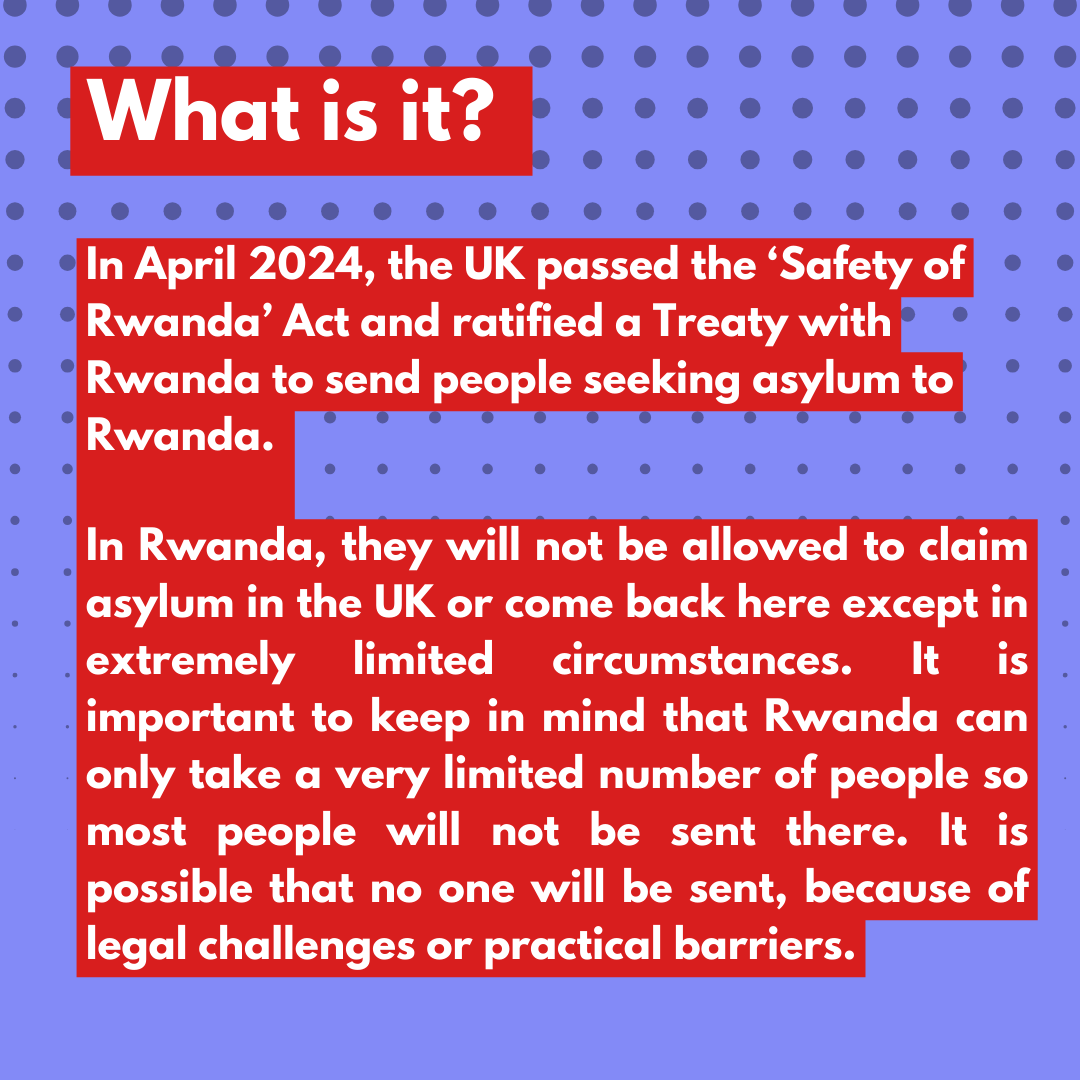 We are horrified by the enactment of the so-called 'Safety of Rwanda Act', a piece of legislation that threatens the lives of people seeking sanctuary and undermines the core values of our society. 
#RwandaNotInMyName #StopRwanda #RefugeesWelcome #NotRwandaNotAnywhere