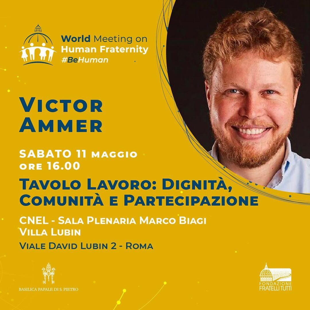We are honoured to announce that Victor will be participating in a roundtable discussion at the upcoming World Meeting on Human Fraternity (WMHF), titled #BeHuman. This global gathering brings together diverse voices from around the world to explore ways to promote human
