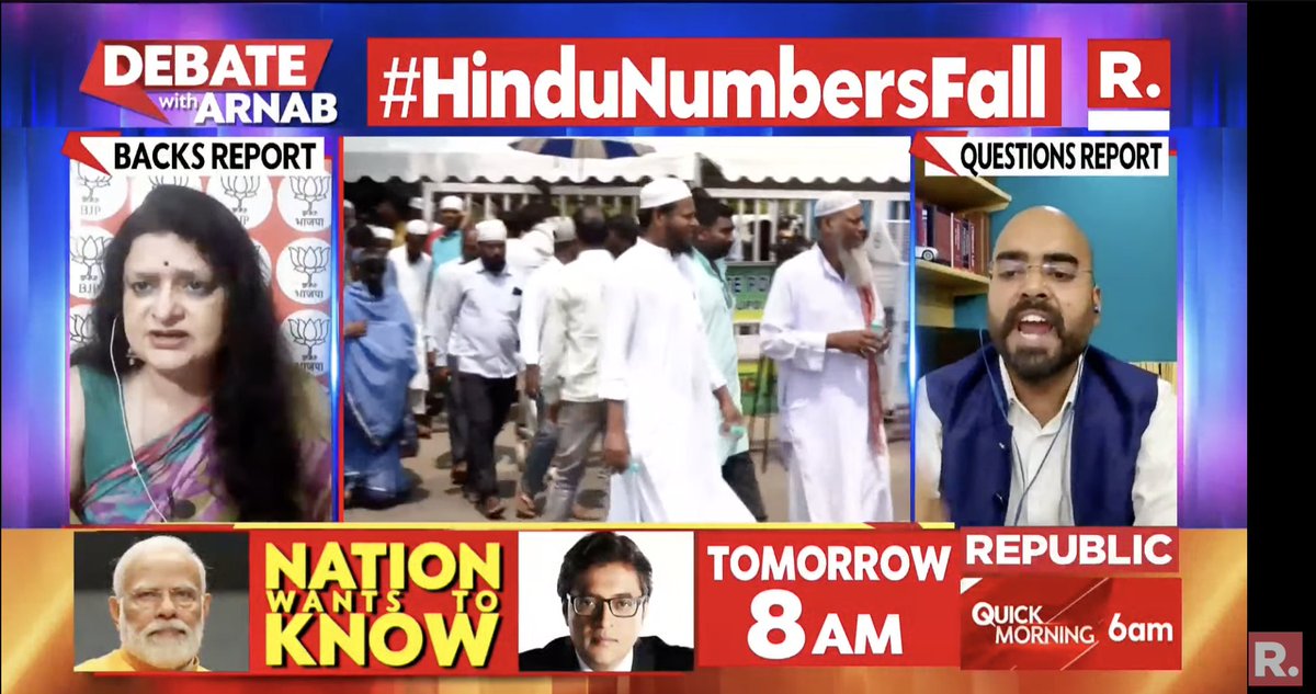 #HinduNumbersFall | Watch the heated faceoff between Sanju Verma (@Sanju_Verma_), BJP National Spokesperson Vs Nikhil Jain, Advocate & Political Analyst The Debate on #SuperprimetimeMax with Arnab is now #LIVE, on-air, and online. Tune in and fire in your views using the…