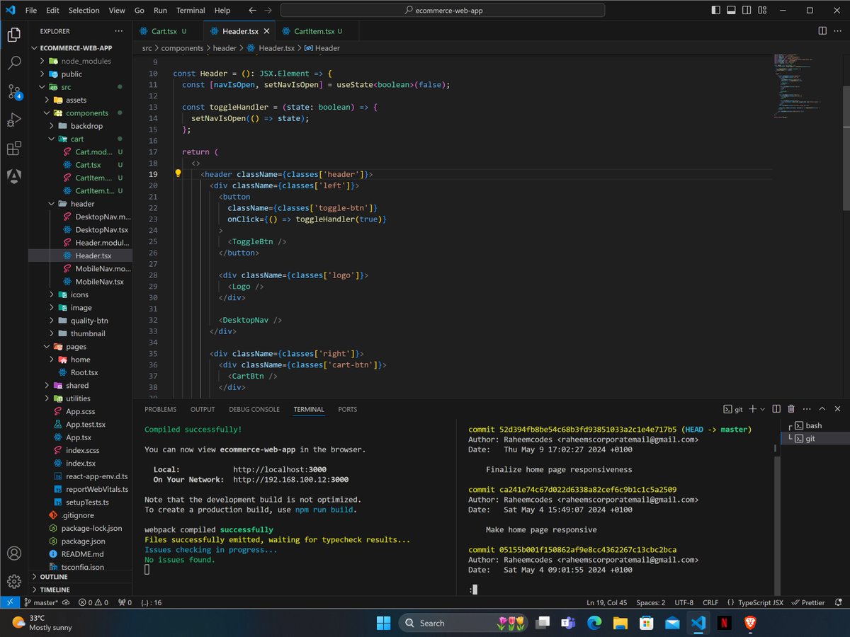 raheemdevs's tweet image. Taking up a #frontendmentor challenge from #figma using #reactjs, #typescript and #scss

I&apos;ll like to hear your opinion😊