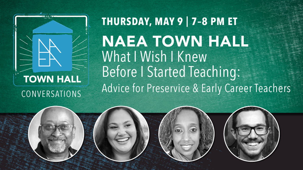 Join us tonight for a Town Hall conversation with educators as they share invaluable insights and advice for preservice and early career art educators, offering candid reflections on what they wish they knew before embarking on their teaching journey. ow.ly/eSUO50RoswY