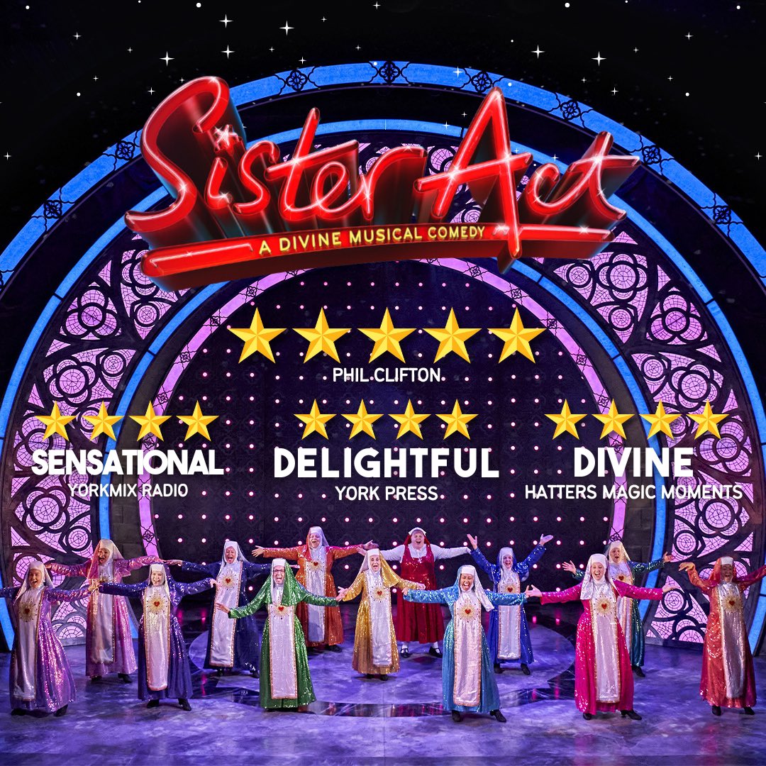 grandoperayork's tweet image. Hallelujah, the reviews are in!✨
York thinks Sister Act is FABULOUS BABY! There’s only three days left to see the habit while it’s here💒
Tickets selling fast - don’t miss out!⏰
🗓️ Until Sat 11 May 2024
🎟️ atgtix.co/3S2IcGk