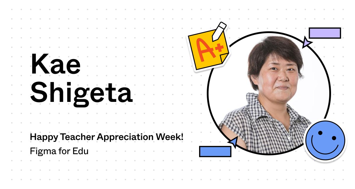 We're celebrating the amazing educators in the @Figma for Edu community for #TeacherAppreciationWeek and today we're going global🇯🇵🌟 Today we are taking our digital hats off to @shigetasensei, the FigJam leader at Canadian Academy in Japan. ✨ With her leadership and…