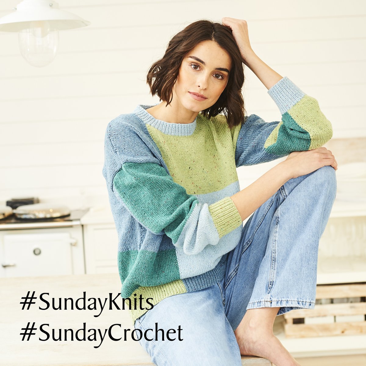 Have you #Sundayknits or #Sundaycrochet plans for today? Tell us about your crafting and post a pic below. (Pic 10060 knitted in Recreate DK)