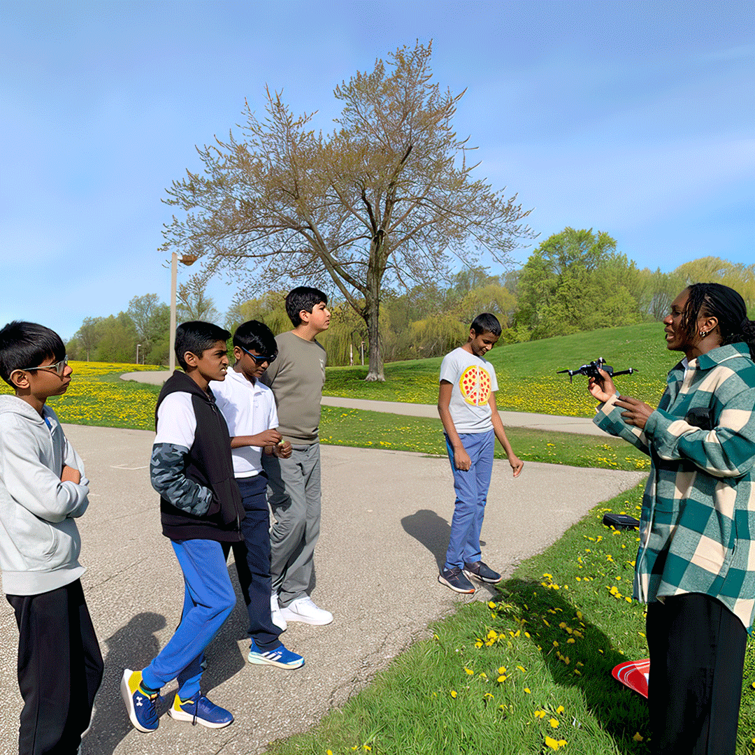 visionsofsci's tweet photo. This week, we partnered with Grade 6 teachers at Earnscliffe Sr. Public School for a co-facilitation workshop 🏫 

Students dived into the Drone Delivery Challenge, exploring flight principles while tackling real-world problems. https://t.co/ClpQ2TkliP