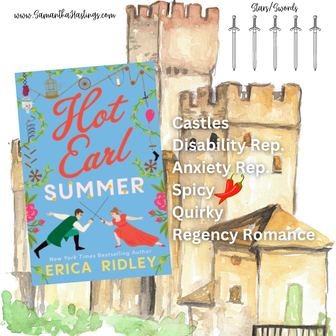 HOT EARL SUMMER by Erica Ridley Publication day: 8/6/24 Stars: ⭐️⭐️⭐️⭐️⭐️ Review: Erica Ridley provides another one-of-a-kind quirky Regency Romance with unforgettable characters in a unique setting. goodreads.com/review/show/64… #ReadForeverPub @EricaRidley