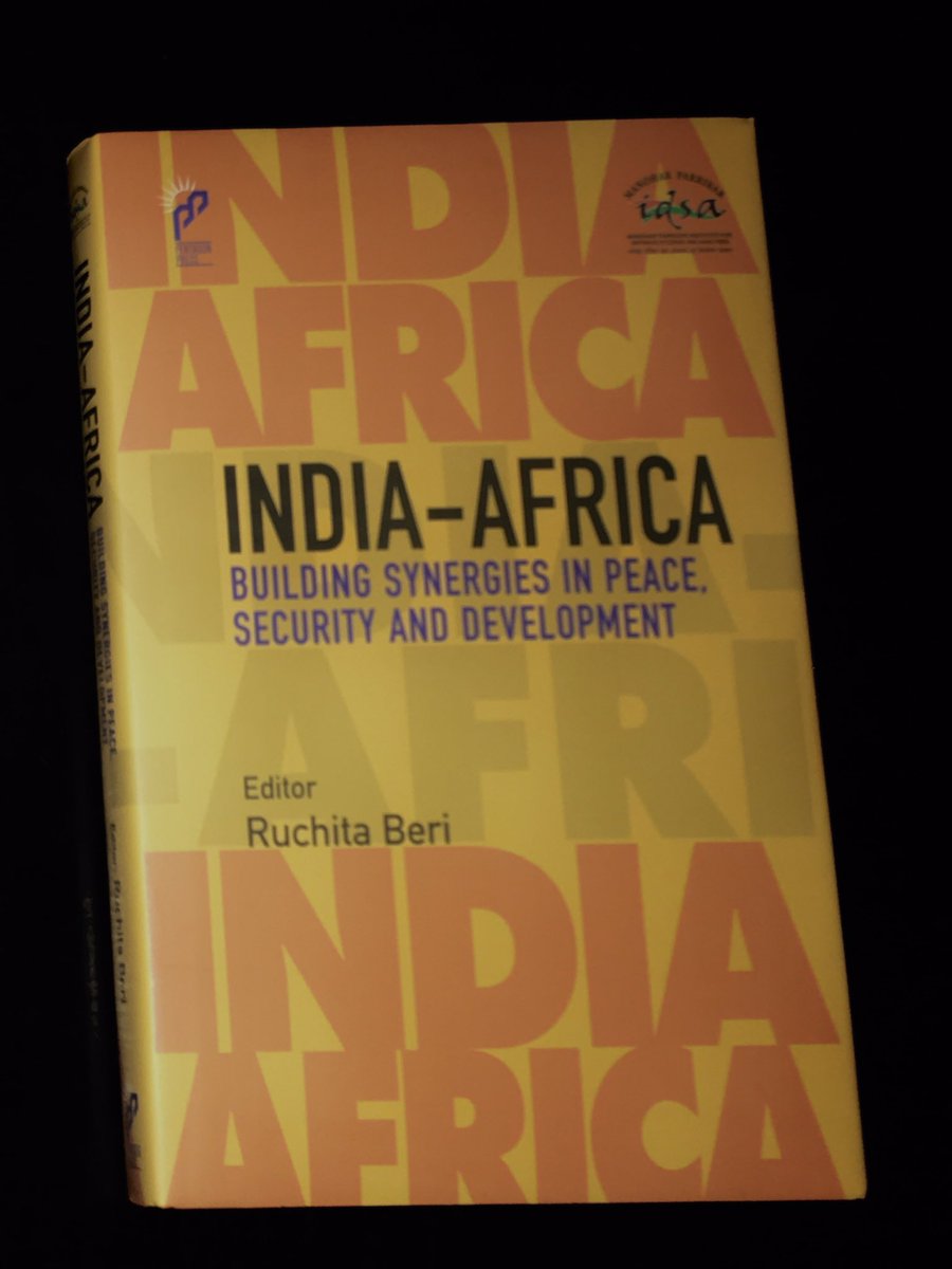 It was great to present DG @RIS_NewDelhi Prof @Sachin_Chat a copy of my latest edited volume #India #Africa building synergies in #Peace #Security and #Development published by @IDSAIndia and @PentagonPress with Foreword by Amb @SujanChinoy #IndiaAfrica