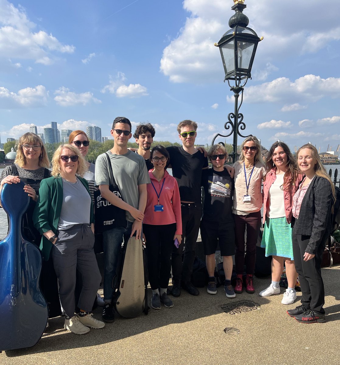 Great day in the sunny grandeur of @TrinityLaban finishing off the final session of our annual @RiotEns project working with the composition department. ☀️