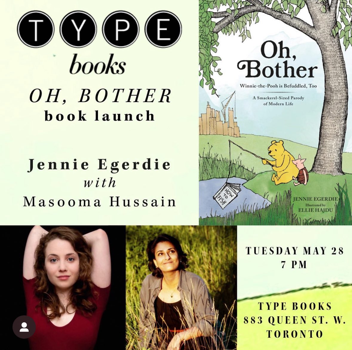 TORONTO FRIENDS! I’ll be at Type Books on Queen in a few weeks! Come hang!