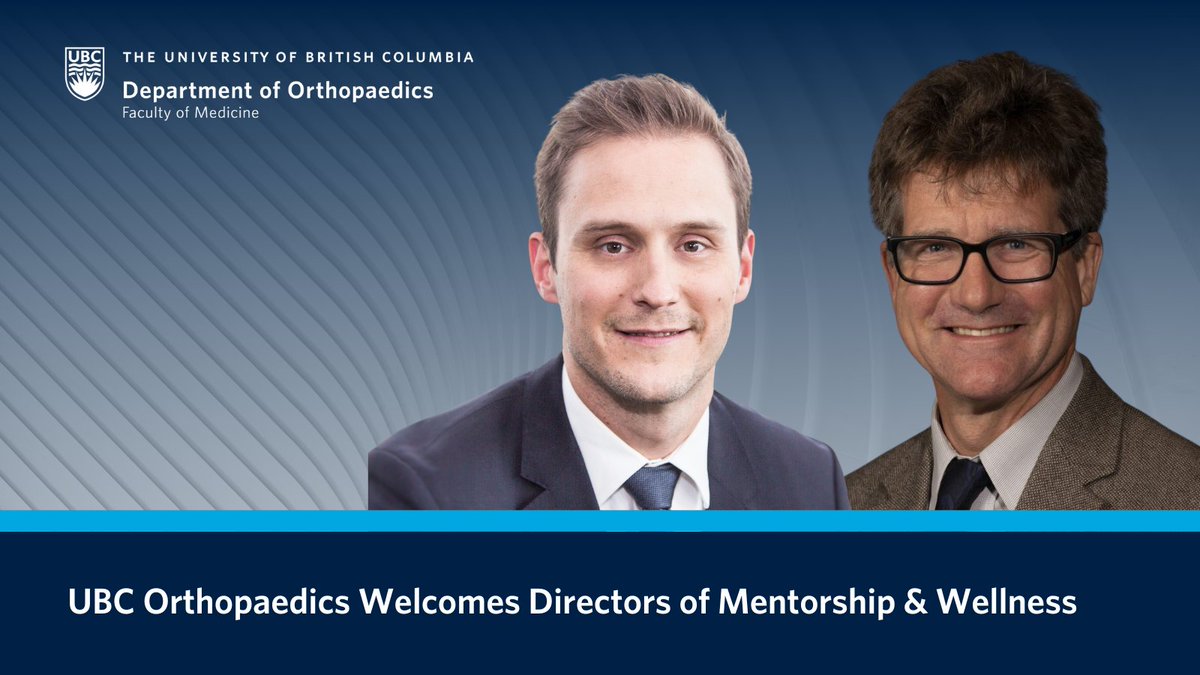 UBC Department of Orthopaedics (@ubcorthopaedics) on Twitter photo Exciting news! Introducing our dynamic duo in Mentorship & Wellness: Dr. Younger as Director & Dr. Frank as Associate Director! With their passion for equity, inclusion, & growth, they're shaping a brighter future for our community. Learn more: tinyurl.com/4duw2thj Exciting news! Introducing our dynamic duo in Mentorship & Wellness: Dr. Younger as Director & Dr. Frank as Associate Director! With their passion for equity, inclusion, & growth, they're shaping a brighter future for our community. Learn more: tinyurl.com/4duw2thj