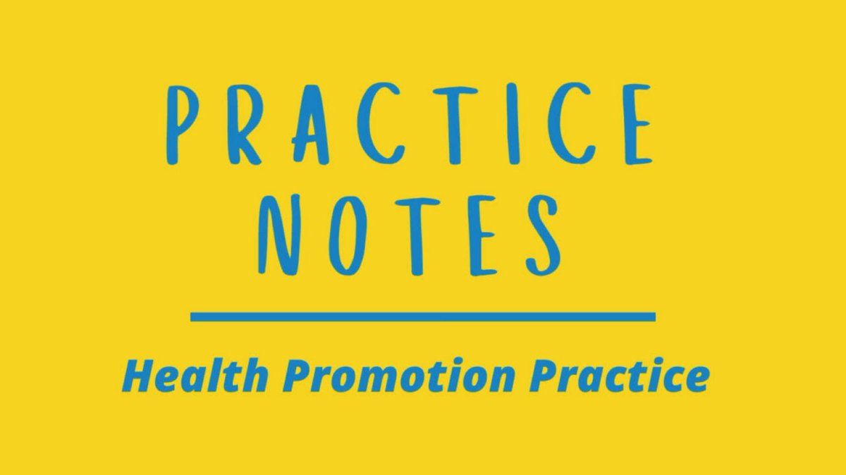 Practice Notes! An #HPP favorite with authors and readers! Short format (1,000 words), emerging ideas, and things that are working. Send us your work for publication consideration! Author Guidelines: bit.ly/2Luik6p