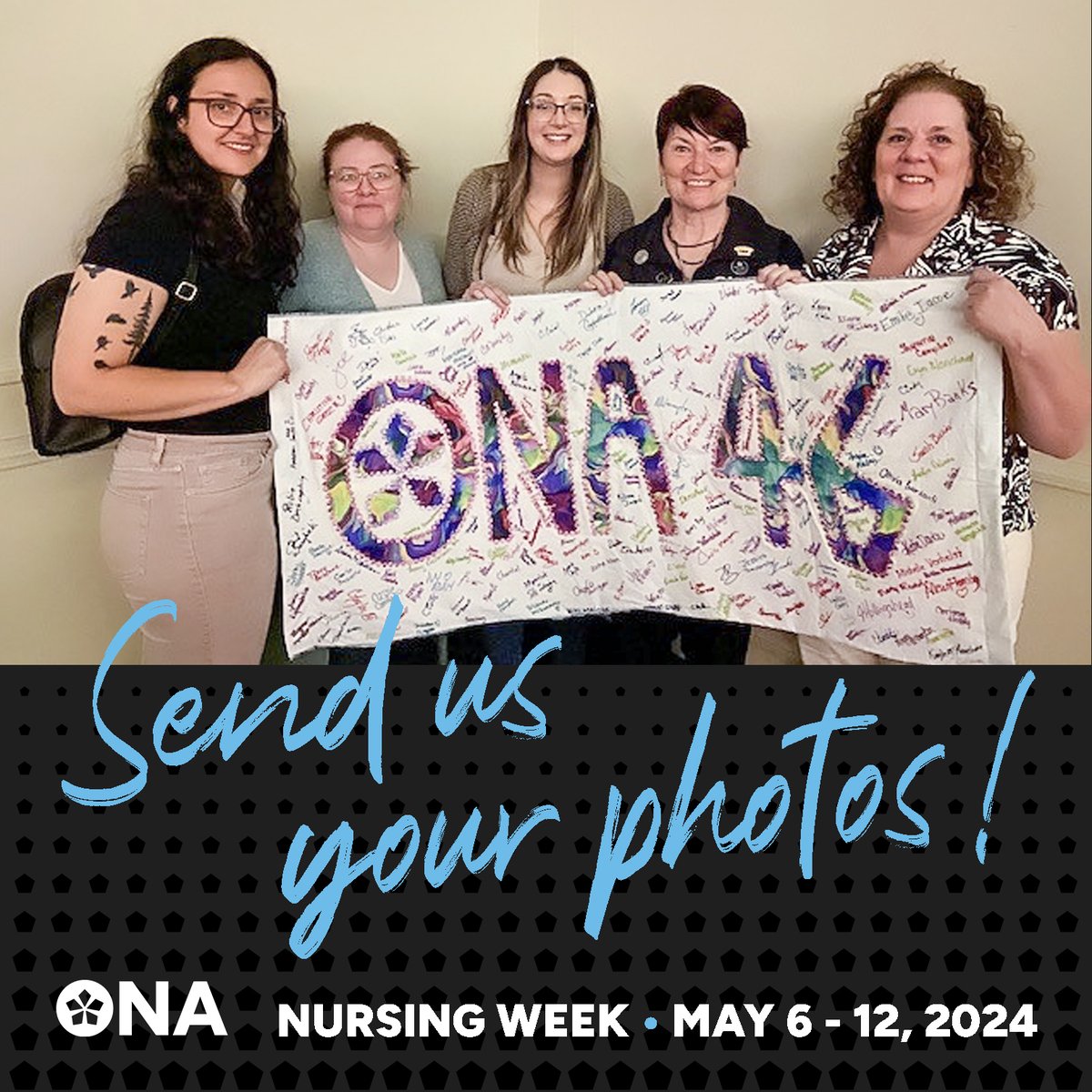 We'd love to see how you and your colleagues are celebrating #NursingWeek, so keep those photos coming! Here's how ONA46 is celebrating this week. Please send your photos to digital@ona.org with the subject 'Nursing Week Photos'!