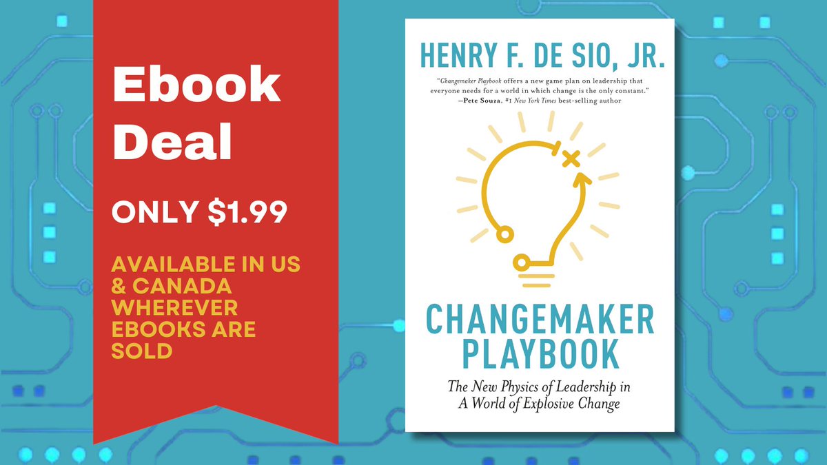 Changemaker Playbook teaches you how to be a changemaker and drive positive change through leadership and innovation at every level.

Only $1.99 wherever ebooks are sold through May 13: tinyurl.com/bdhbkmh9

#selfhelp #businessbook #leadership #ebookdeal
