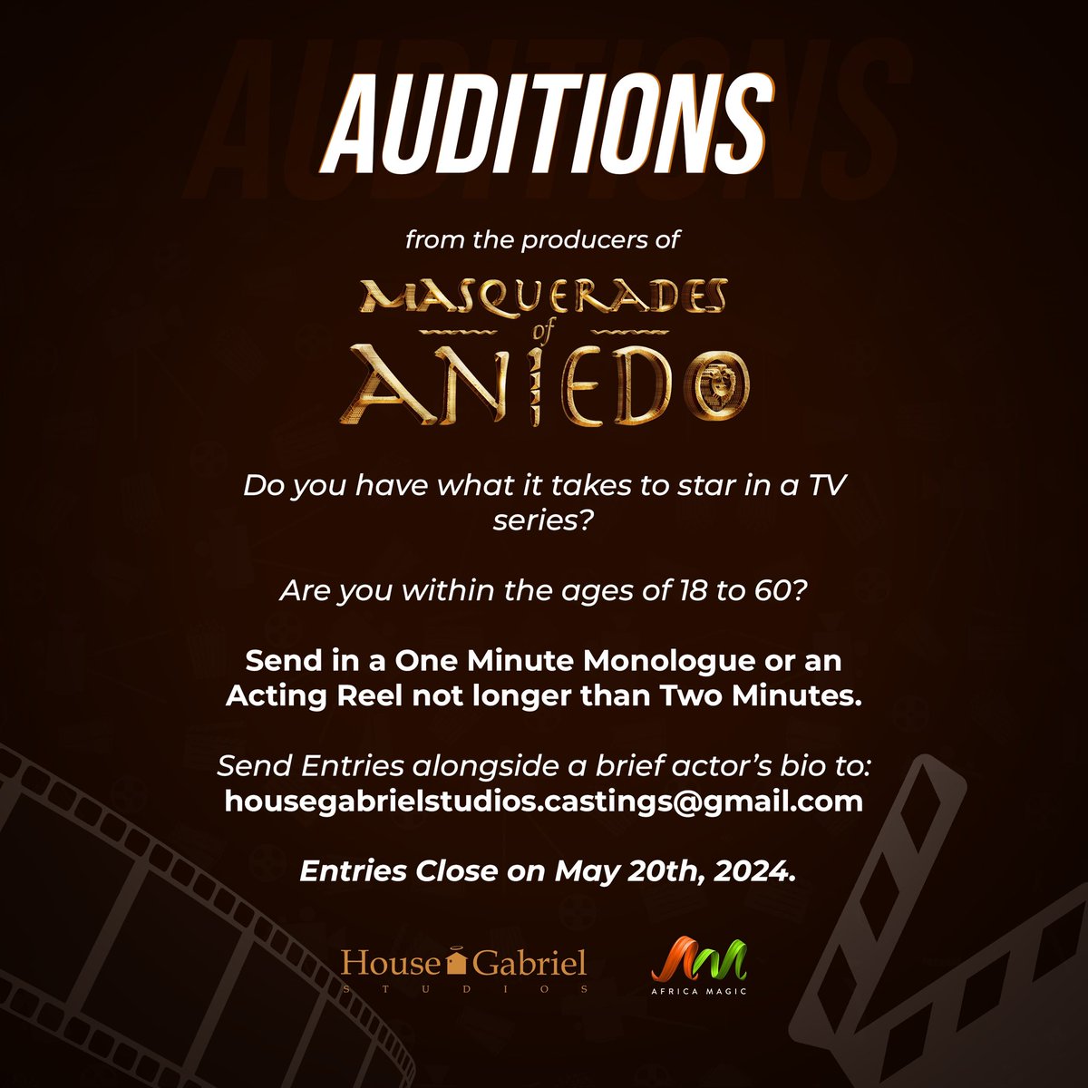 To everyone that has been asking to be a part of if our next series. Having been asking to audition or know someone talented that wants to audition ? This is it o 🔥 From the People that brought you MoA ( #AmAniedo ) Your EP / Showrunner is coming Back 😉