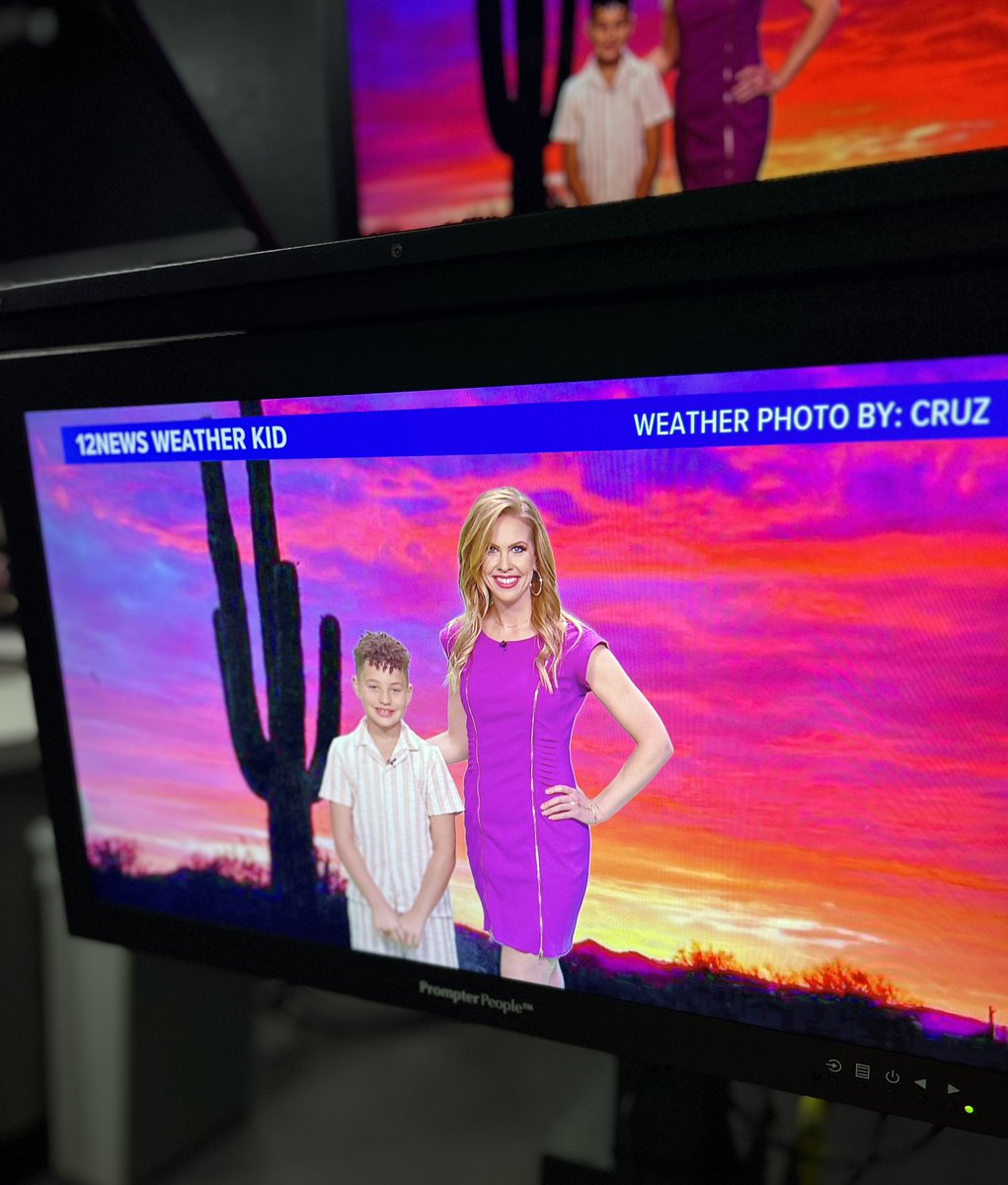 Cruz plays baseball, basketball & football but today his game is weather! He’s this week’s 12News Weather Kid! 🤩 #azwx #beon12