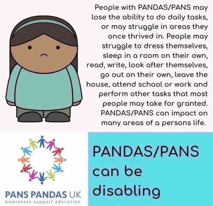 Often when you have child with #Pans #Pandas you live life in lockdown. Horrific symptoms make leaving house seem impossible 2 child affected. They miss out on so much & lose childhood, family, friends & education. Sad fact is it really doesn't have 2 be this way! #PansPandasHour