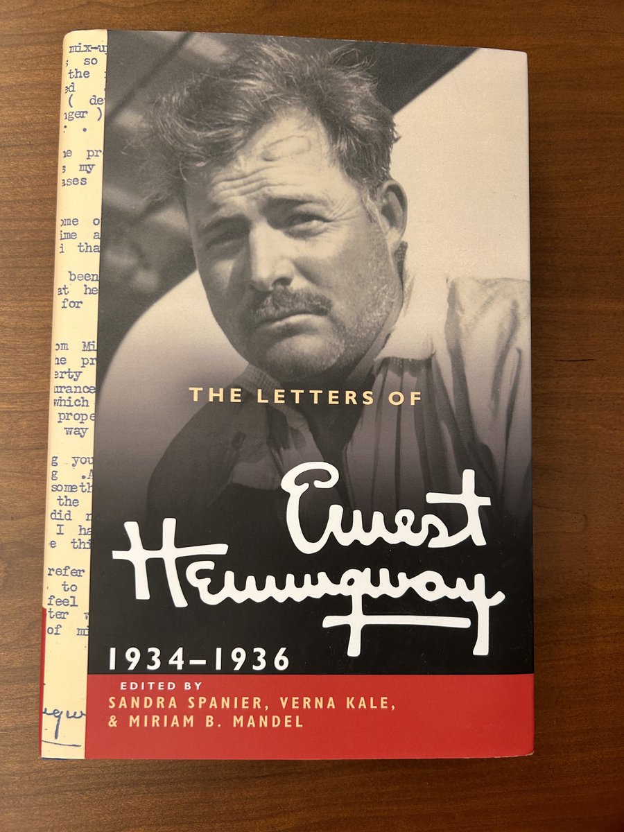 Book mail, just out - Volume 6 - from @CambridgeUP . Say what you want, but the man writes a good letter. And the OUP letters publishing project on Hemingway is impressive. #ernesthemingway