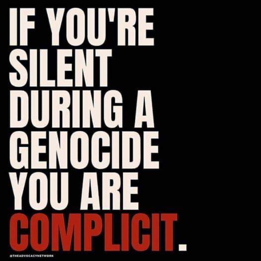 If you're watching or participating in the Eurovision Song Contest, whilst one of the participant countries is commiting genocide, but the victims are being silenced, then you're part of the Genocide. Shame on you! #BoycottEurovision