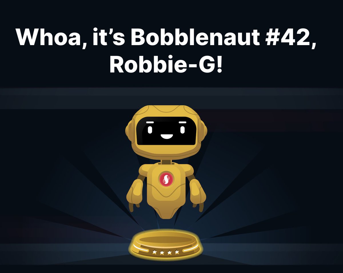 Loving this Robbie-G Bobblenaut that I scored in @SUPRA_Labs Countdown to Blast Off community airdrop! Check out the 400M SUPRA token airdrop (and all the cool Bobblenauts) supra.com/blastoff?ref=7…